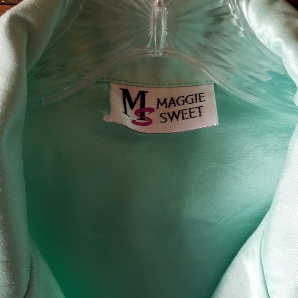 Aqua Jacket Large by Maggie Sweet - Picture 3 of 8